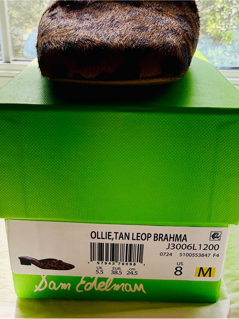 Sam Edelman Leopard-Print Mule with Gold Bit - Picture 6 of 7